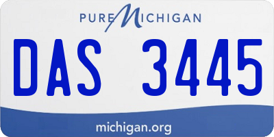 MI license plate DAS3445
