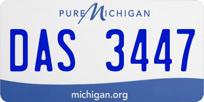 MI license plate DAS3447