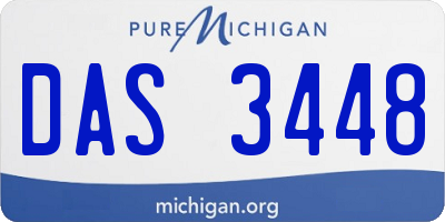 MI license plate DAS3448