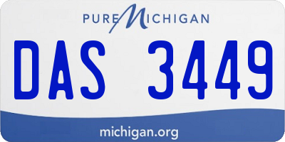 MI license plate DAS3449