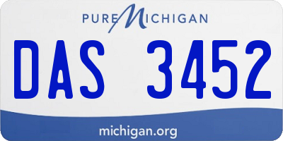 MI license plate DAS3452