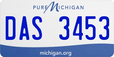 MI license plate DAS3453