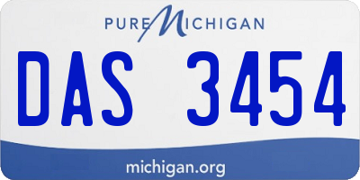 MI license plate DAS3454