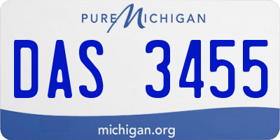 MI license plate DAS3455