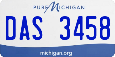 MI license plate DAS3458