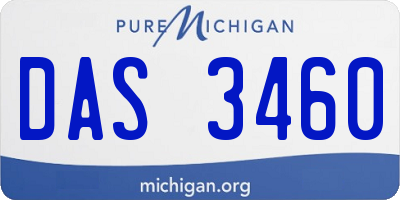 MI license plate DAS3460