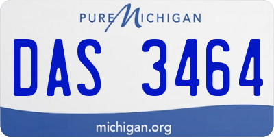 MI license plate DAS3464