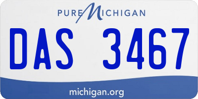 MI license plate DAS3467