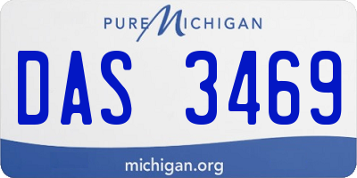 MI license plate DAS3469