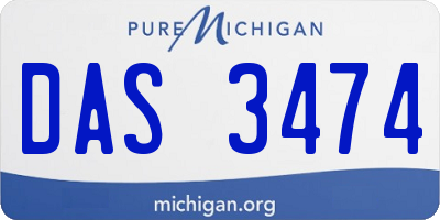 MI license plate DAS3474