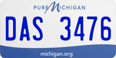 MI license plate DAS3476