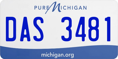 MI license plate DAS3481