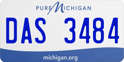 MI license plate DAS3484