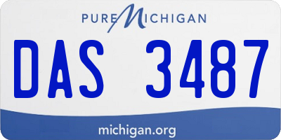MI license plate DAS3487