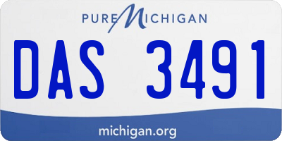 MI license plate DAS3491