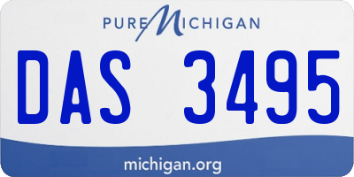MI license plate DAS3495