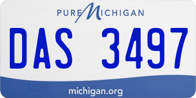 MI license plate DAS3497