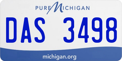MI license plate DAS3498