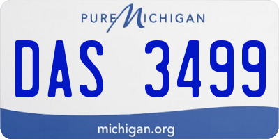 MI license plate DAS3499