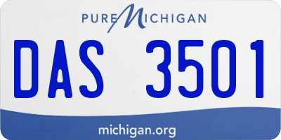 MI license plate DAS3501
