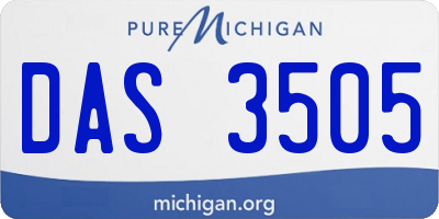MI license plate DAS3505