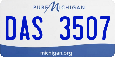 MI license plate DAS3507