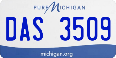 MI license plate DAS3509