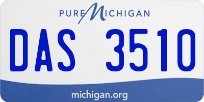 MI license plate DAS3510
