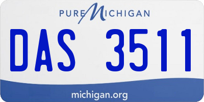 MI license plate DAS3511