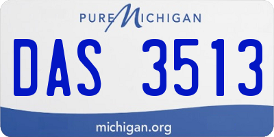 MI license plate DAS3513