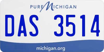 MI license plate DAS3514
