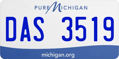 MI license plate DAS3519