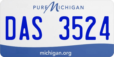 MI license plate DAS3524