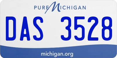 MI license plate DAS3528