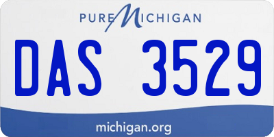MI license plate DAS3529