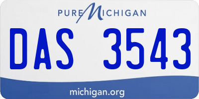 MI license plate DAS3543