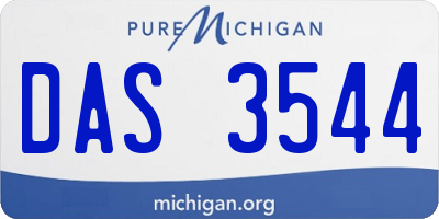 MI license plate DAS3544
