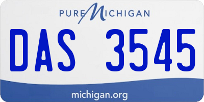 MI license plate DAS3545