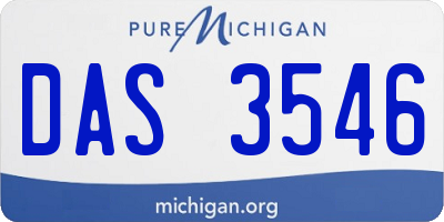 MI license plate DAS3546