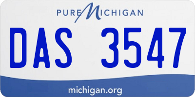 MI license plate DAS3547