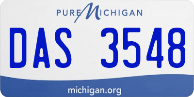 MI license plate DAS3548