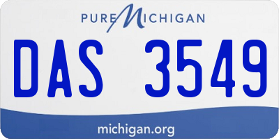 MI license plate DAS3549