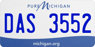 MI license plate DAS3552