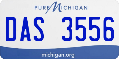 MI license plate DAS3556