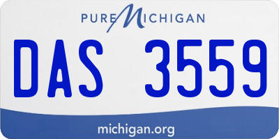 MI license plate DAS3559