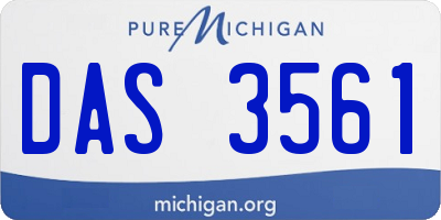 MI license plate DAS3561
