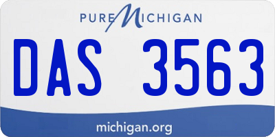 MI license plate DAS3563