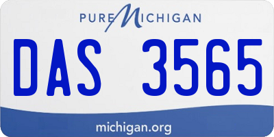 MI license plate DAS3565