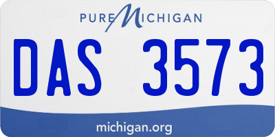 MI license plate DAS3573