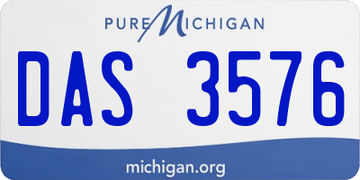 MI license plate DAS3576